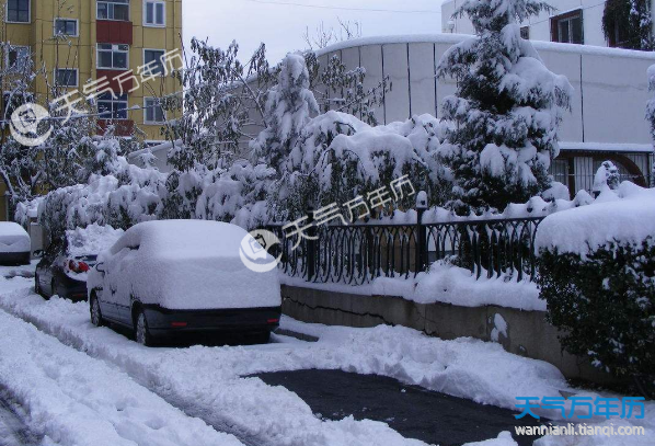 2018大雪纷飞的街头的图片 2018年大雪节气下大雪的图片