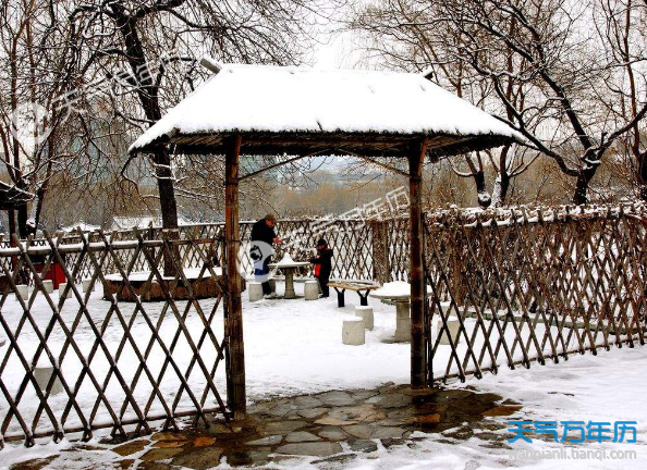 2018大雪纷飞的乡村图片 2018大雪时节静谧的乡村雪景