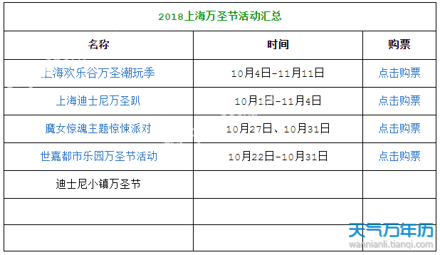 2018上海万圣节活动 上海2018万圣节活动汇总