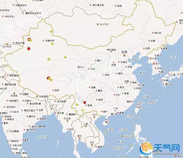 一周地震总结：中国上周3级以上地震20次