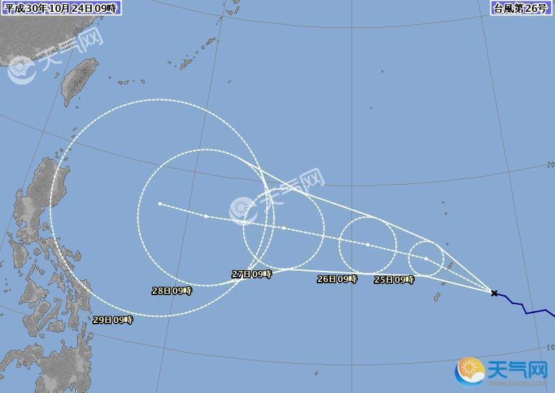 2018年第26号台风发育成17级超强台风 29日前不影响中国