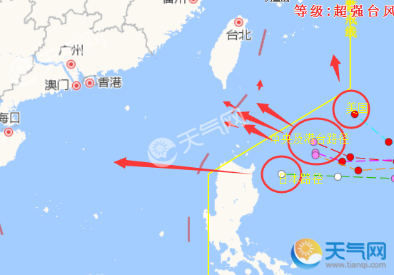 2018年第26号台风玉兔最新情况 过境塞班岛不断偏西是要去琼粤吗