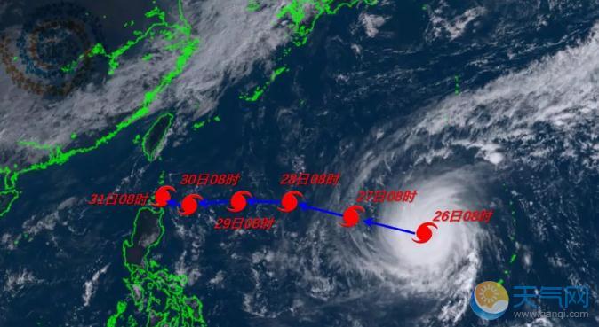 26号台风玉兔最新路径 下月月初就进入南海