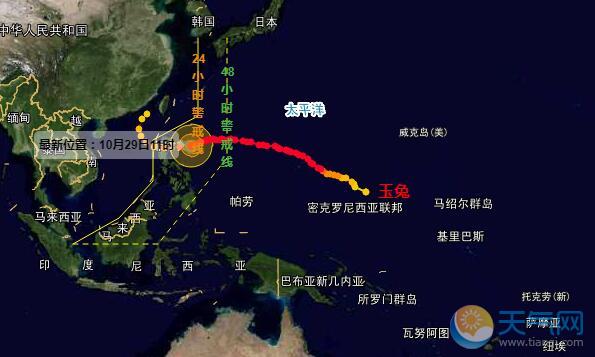 受台风“玉兔”外围影响 30日起台湾局地大雨