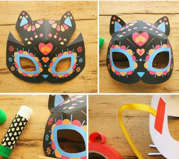 2018万圣节面具diy流程步骤 可爱好看万圣节小猫面具制作方法