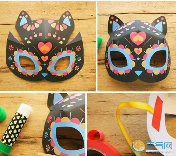 2018万圣节面具diy流程步骤 可爱好看万圣节小猫面具制作方法