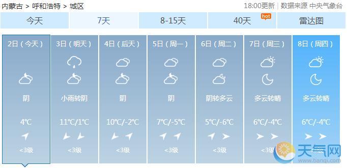 内蒙古未来三天全区降水降温大风 寒潮蓝色预警发布