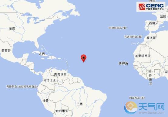 北大西洋发生6.3级地震 目前暂无人员伤亡