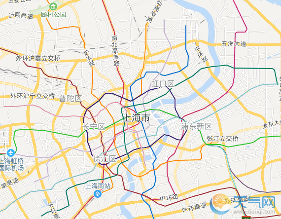 2019上海地图全图高清版大图 上海电子地图详细地址查询