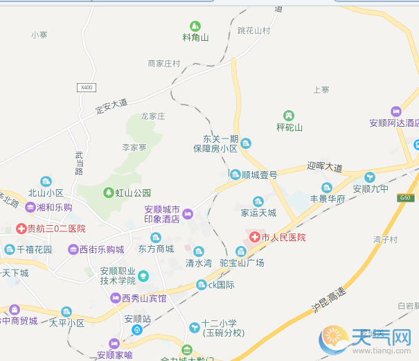 2019安顺地图全图高清版大图 安顺电子地图详细地址查询图片