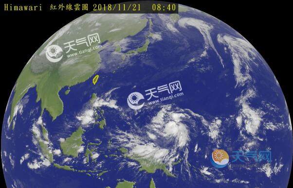 2018年11月21日28号台风卫星云图滚动