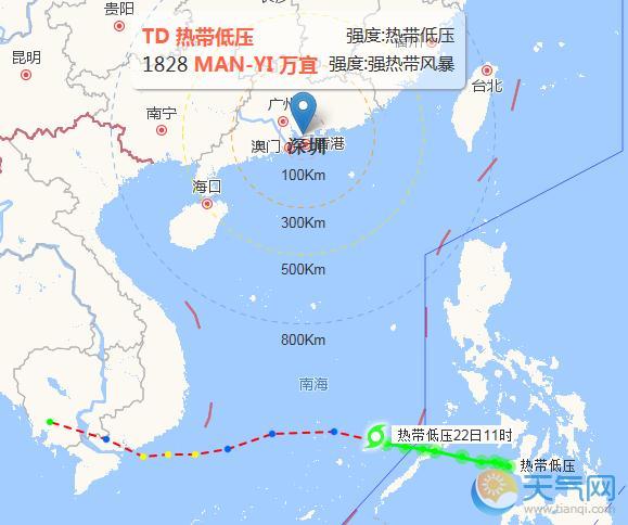 2018年第29号台风最新消息 台风天兔实时路径图