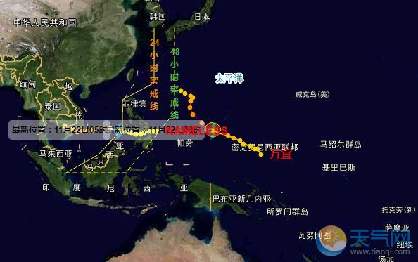 台风“万宜”加强至强热带风暴级 未来5天对我国无影响