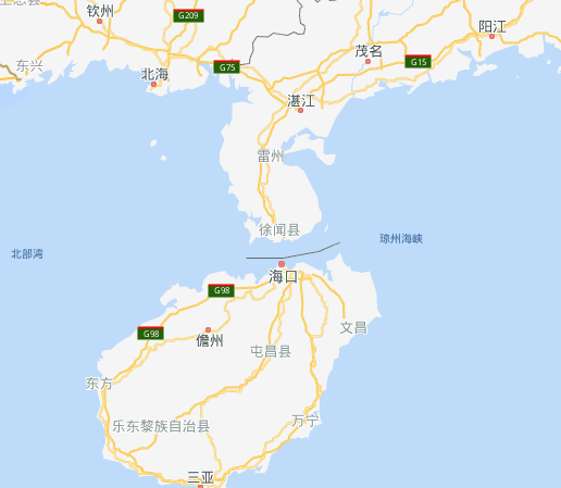 2019海南地图全图高清版大图 海南电子地图详细地址查询