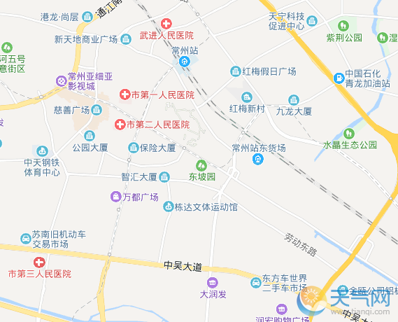 2019常州地图全图高清版大图 常州电子地图详细地址查询