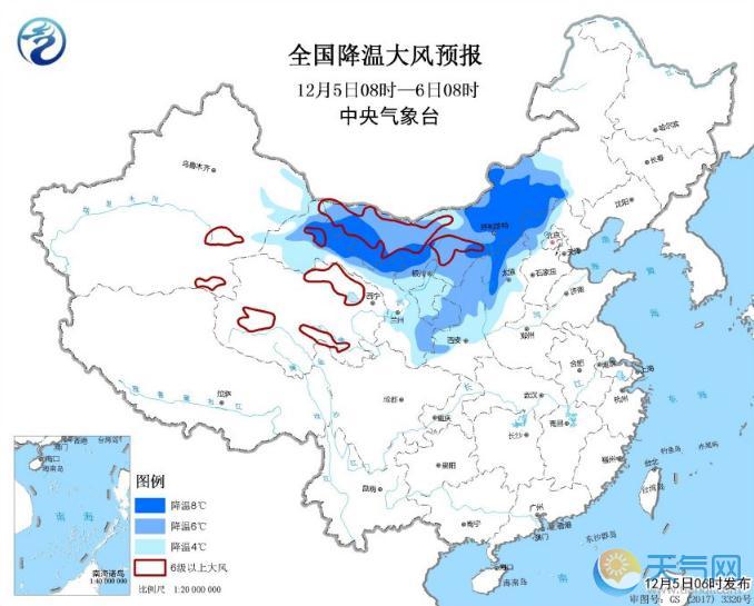 中东部大部降温10℃ 黄淮江淮迎初雪南方连阴雨