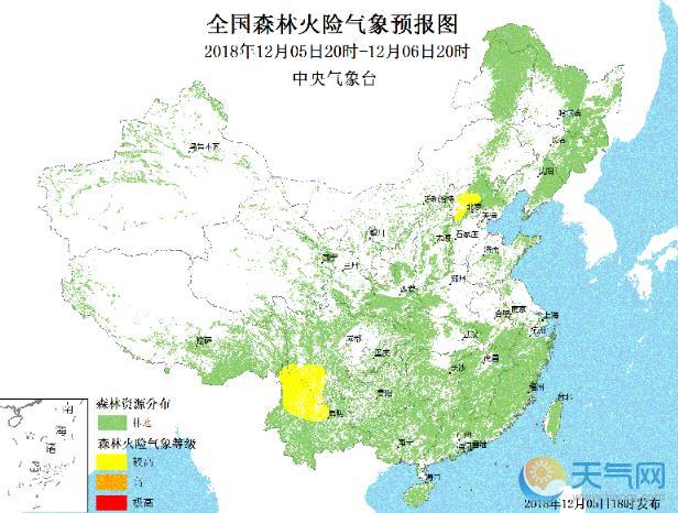 全国森林火险警报：北京河北四川云南火险等级高