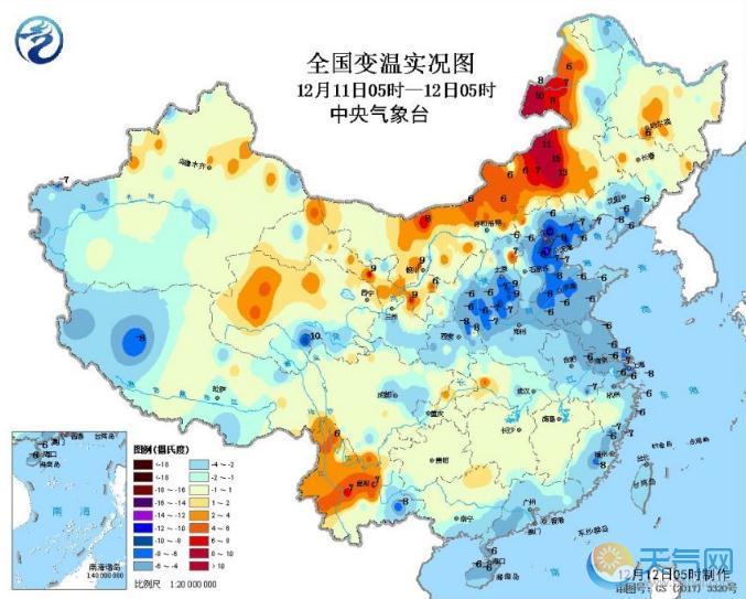 寒潮预警解除：江淮华南黄淮早晨气温仍偏低