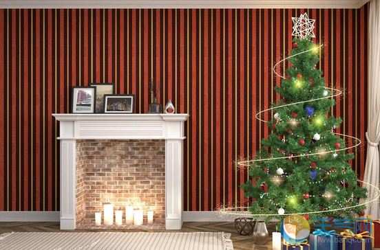 圣诞节装饰室内装饰图片 2018圣诞节装饰效果图