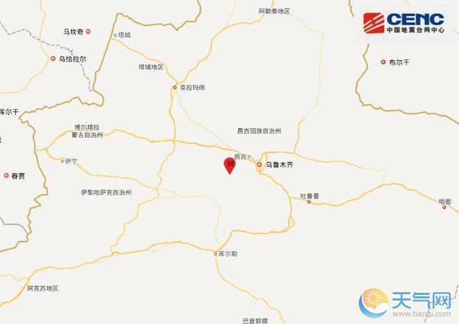 新疆地震最新消息今天 昌吉呼图壁县3.0级地震