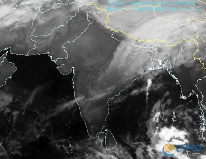 孟加拉湾气旋风暴“佩太”登陆印度后迅速减弱消失