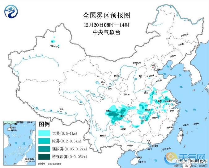 全国环境气象公报：华北黄淮雾霾江苏四川强浓雾