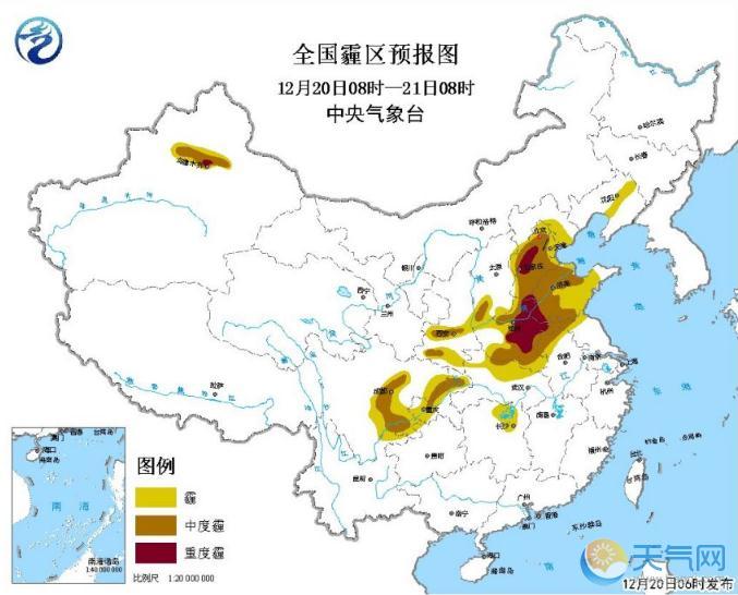 全国环境气象公报：华北黄淮雾霾江苏四川强浓雾