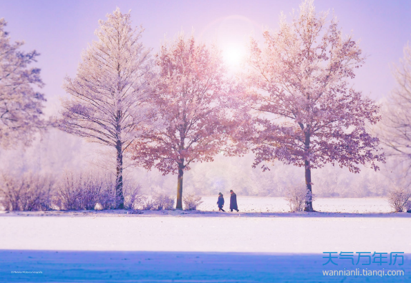 2019小寒节气风景简笔画 2019小寒节气冰天雪的美景