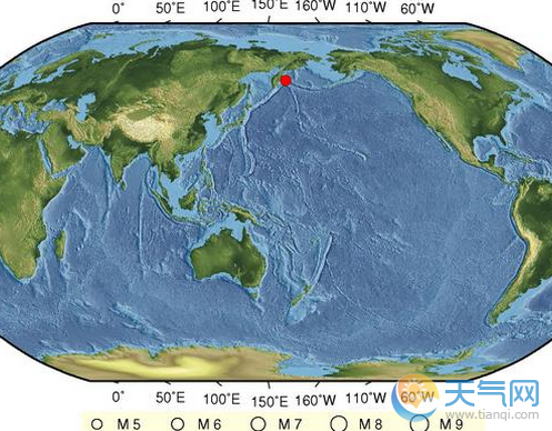 国外地震最新消息：科曼多尔群岛5.4级地震