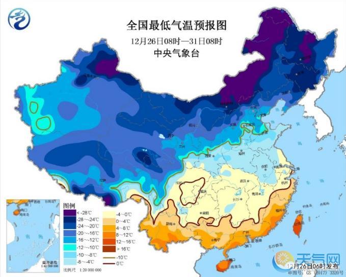 寒潮蓝色预警：中东部降6℃-8℃黄淮江南降10℃