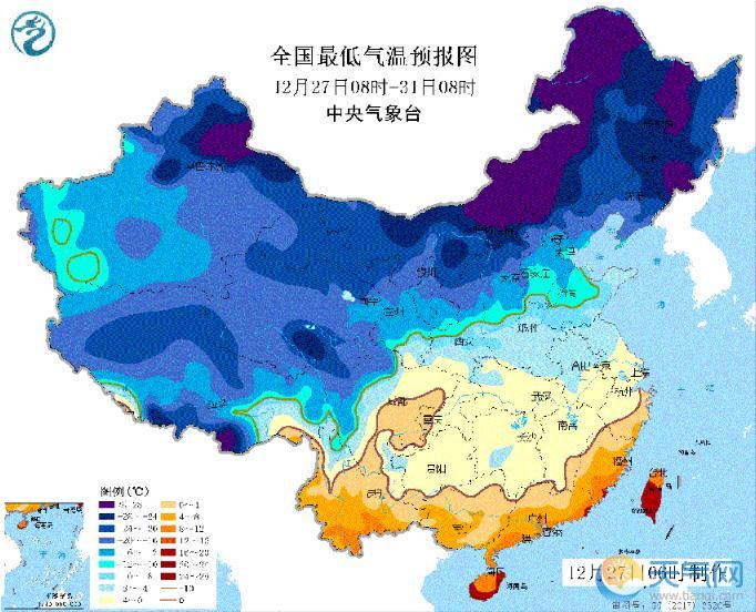 中央气象台最新寒潮蓝色预警 华南贵州湖南降14℃