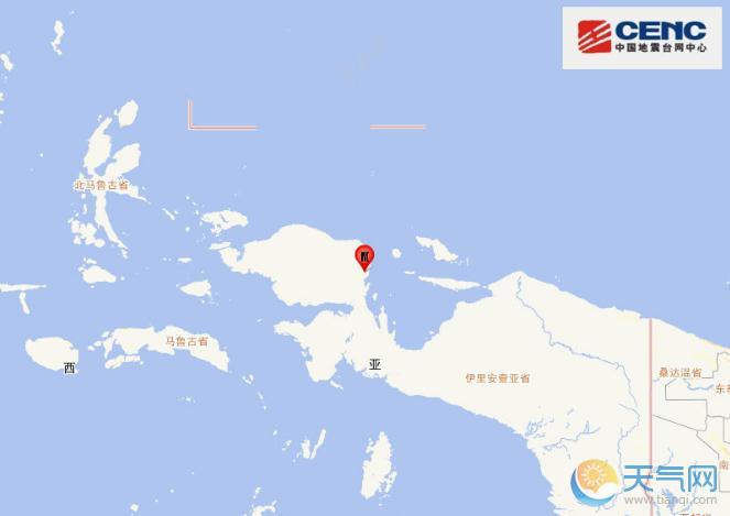 印度尼西亚地震最新消息今天 伊里安查亚省5.7级地震