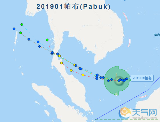 2019年1号台风帕布元旦当天生成 未来它将去往何方