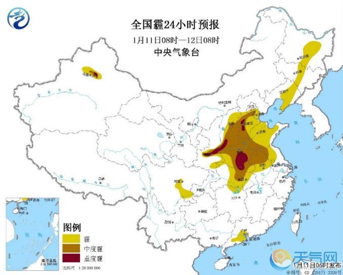 雾和霾今明天成绝对主角 重庆云南北京陕西等地雾和霾严重