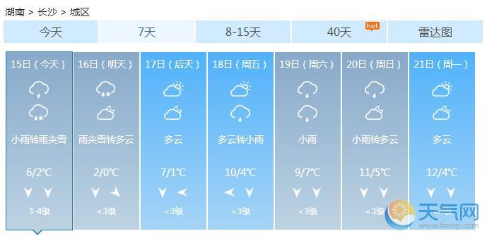 湖南持续阴雨日照数创历史最低 今明湘中北部仍有雨雪