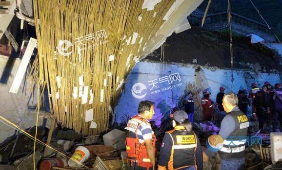 秘鲁一酒店因暴雨发生坍塌 15人死30人伤