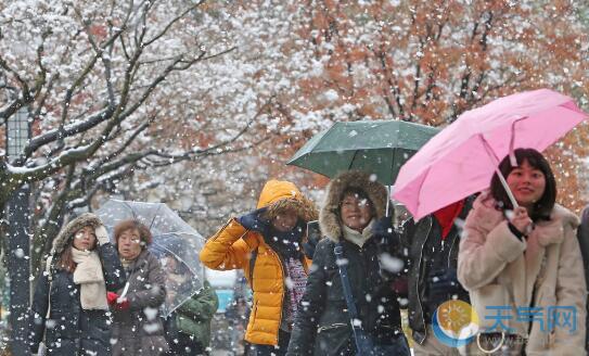 寒流致日本多地大雪 局地降雪量达10厘米 天气网