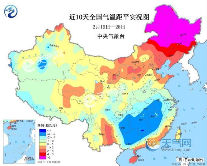 10天气温距平