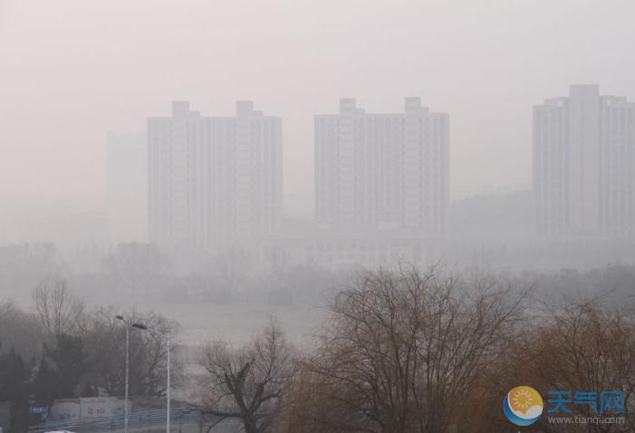 山东威海雾霾来袭 持续性霾天气让市民能见度变差