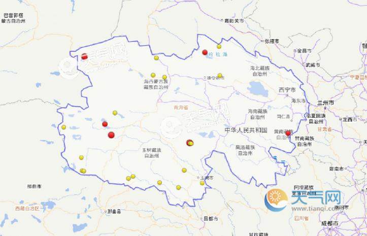 青海省茫崖市地震最新消息 一年来青海3级以上地震29次