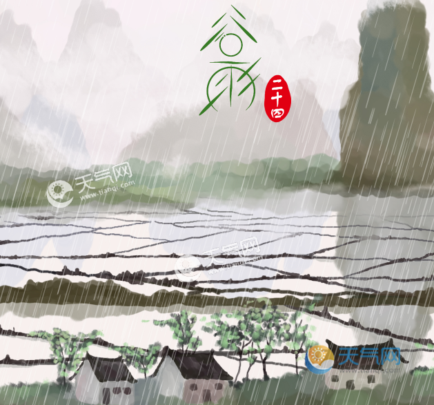 2019谷雨图片简笔画 谷雨节气图片简笔画精致漂亮的7210a4ce