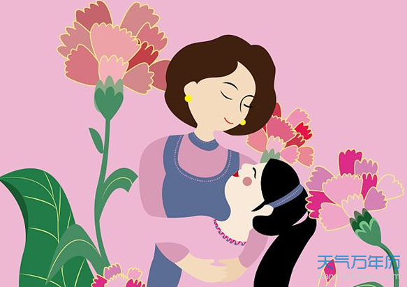 2019母亲节图片简笔画色彩 关于母亲节的简笔画带彩色