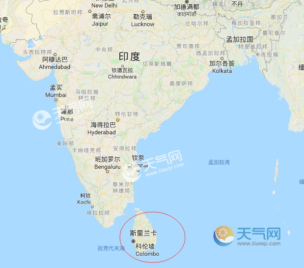 斯里兰卡是哪个国家 斯里兰卡在哪里地图