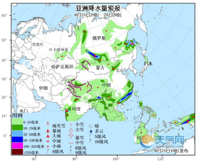 亚洲降水量预报