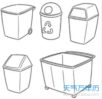 19可回收垃圾桶图片简笔画19简单漂亮的可回收垃圾桶怎么画 万年历