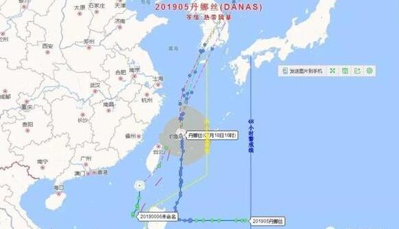 2019第5号台风最新路径消息 台风“丹娜丝”20日正式登陆朝鲜半岛
