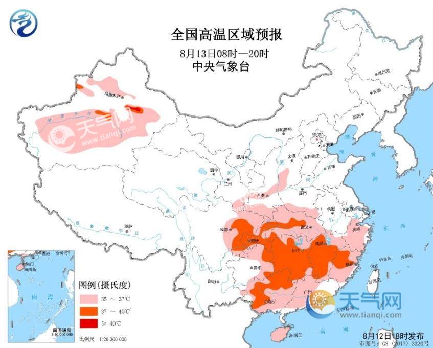 高温黄色预警最新消息 湖南江西湖北广西等地39℃