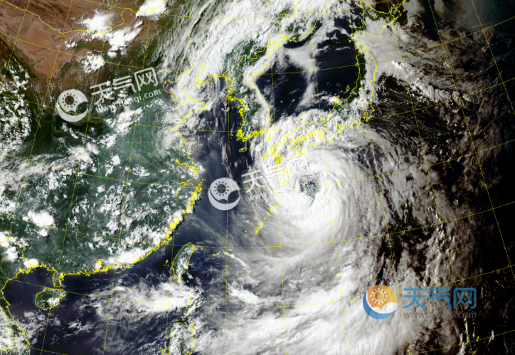 10号台风正登陆日本！高清云图显示可覆盖日本所有大城市