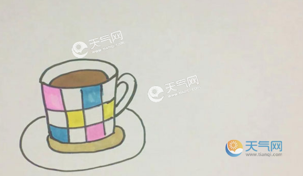 咖啡杯的简笔画怎么画咖啡杯的简笔画步骤图解教程