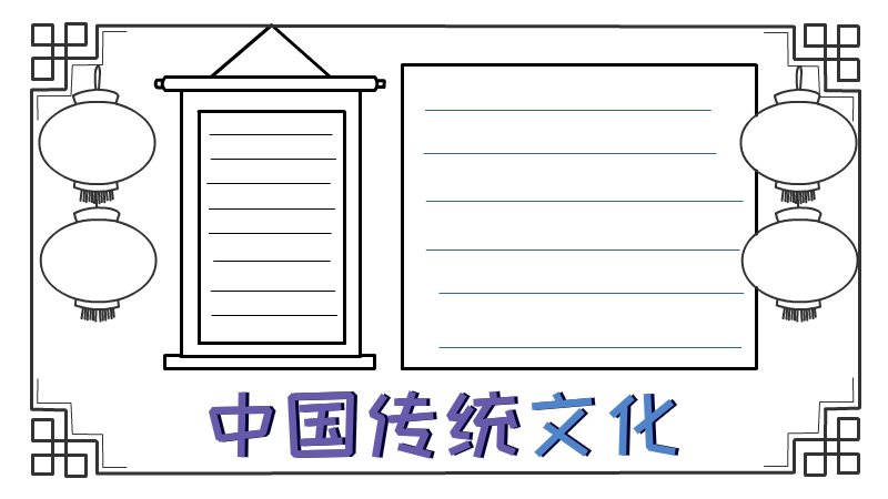 中国传统文化手抄报 中国传统文化手抄报图片简单又漂亮